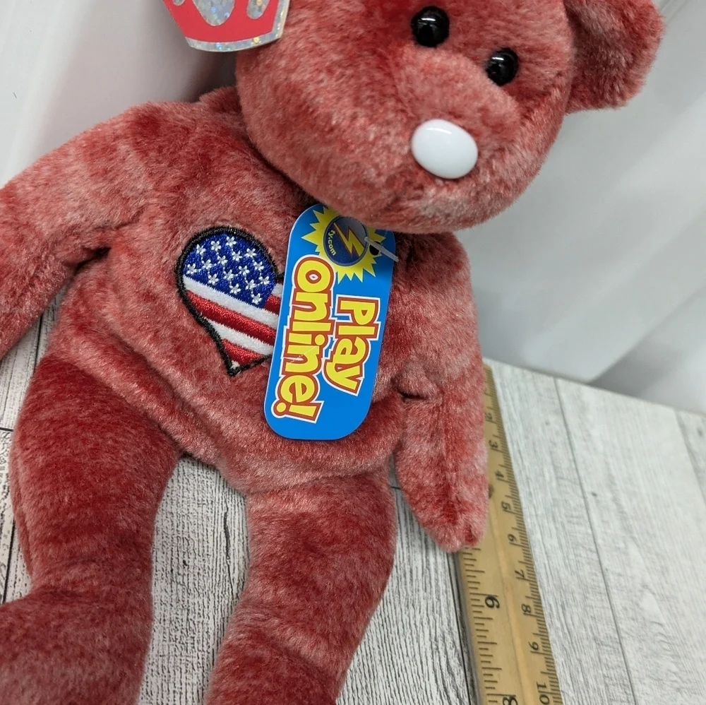 Ty Heartland Red Bear with Heart Design
